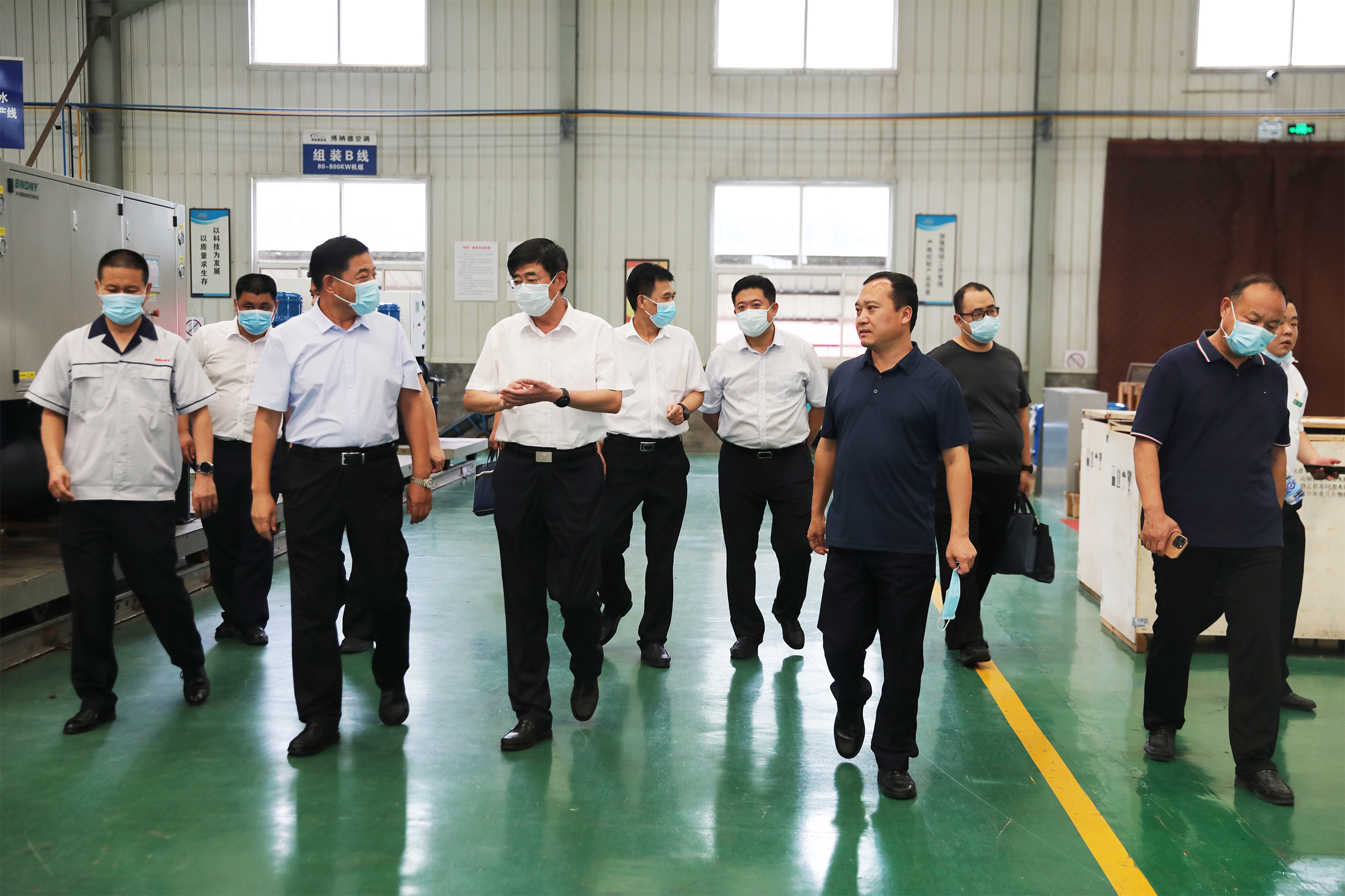 河北省退役軍人事務(wù)廳副廳長(zhǎng)劉勝到博納德公司參觀指導(dǎo)